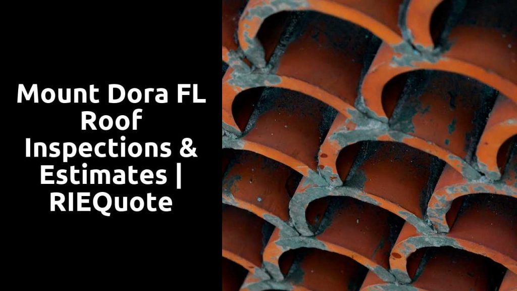 Mount Dora FL Roof Inspections & Estimates | RIEQuote